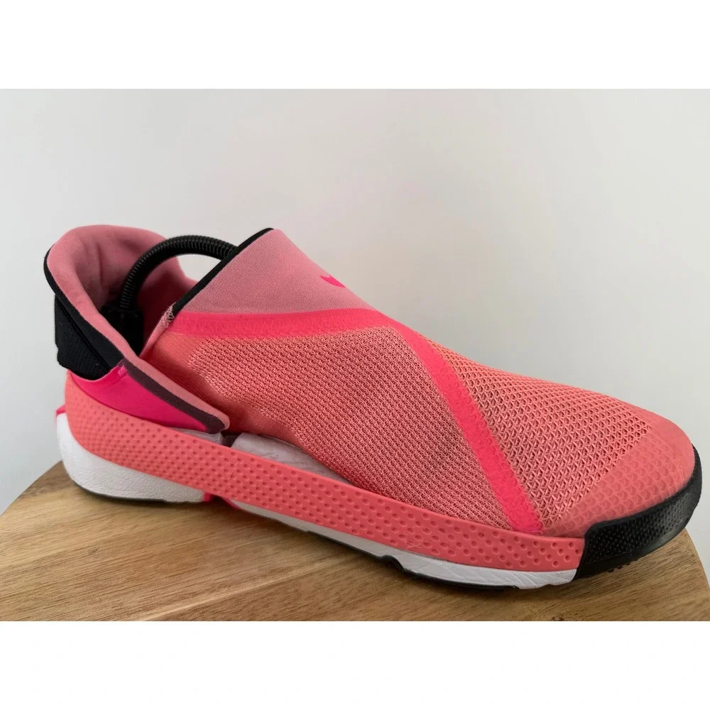 Nike Go FlyEase Sunrise Pink Black Mens Hands Free Sneakers DZ4860-600 Size 11